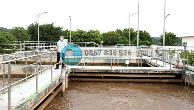 Hệ thống xử lý tại Nhà máy xử lý nước thải tập trung KCN Phú Hà.